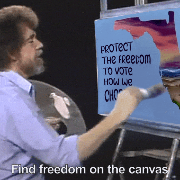 Voting Bob Ross GIF by Creative Courage