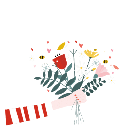 Flowers Thank You Sticker