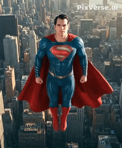 Flying Henry Cavill GIF