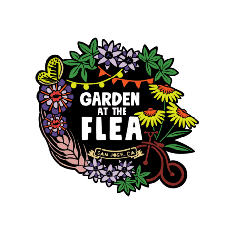 Garden at the Flea Sticker