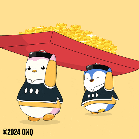 New Year Gold GIF by Pudgy Penguins