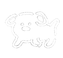Dog 犬 Sticker by fuuu