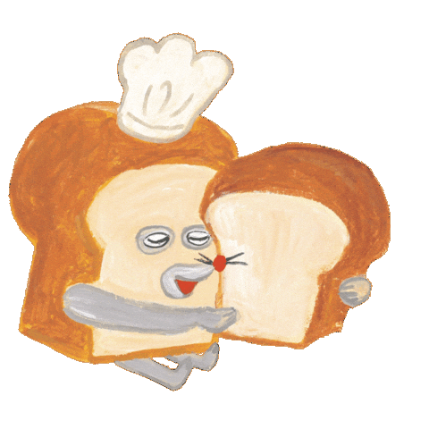 Happy Bread Sticker by ヨメルバ