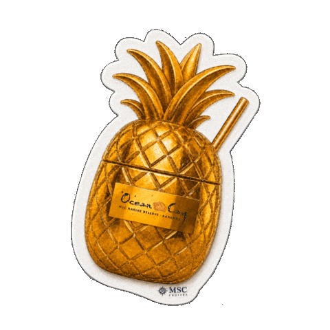 Weekend Pineapple Sticker by MSC Cruises US
