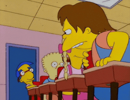 Back To School Flirt GIF by The Simpsons
