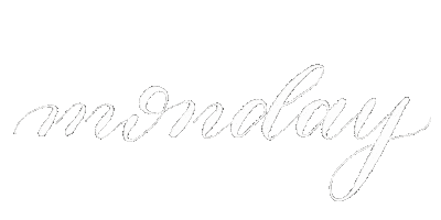 Monday Lettering Sticker