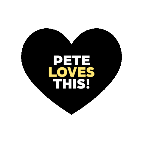 Pete Love This Sticker by Desmaakspecialist
