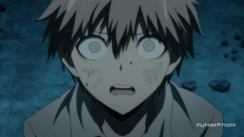 terrified anime face gif