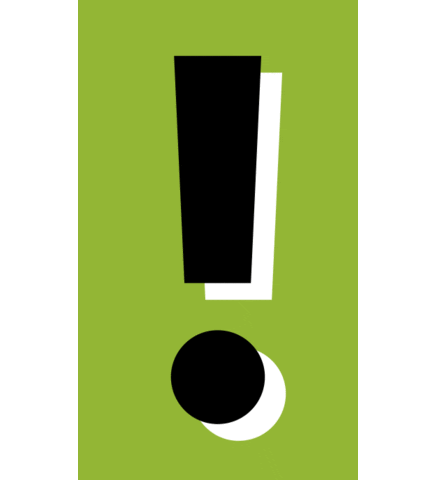 Aha Ausrufezeichen Sticker by casando