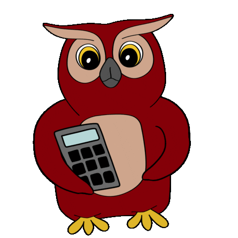 Owl Math Sticker by Provozně ekonomická fakulta ČZU