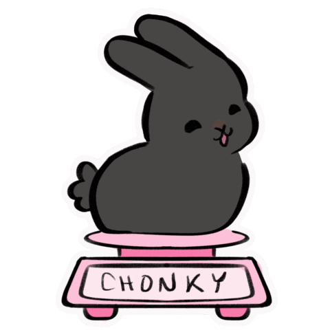 Scale Cute Bunny Sticker