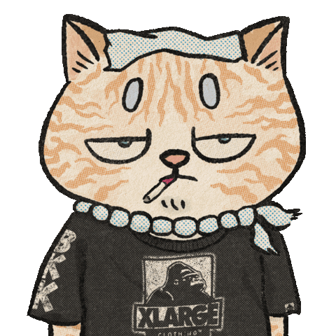 Cat Dude Sticker by OzzyMac Studio