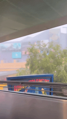 Raining Universal Studios GIF