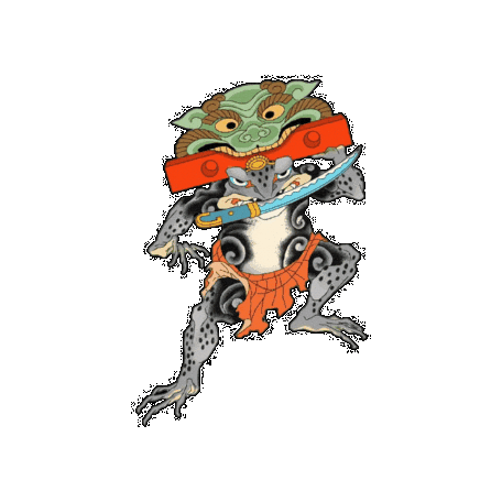 Kaeru Irezumi Sticker by KYODAI COMPANY