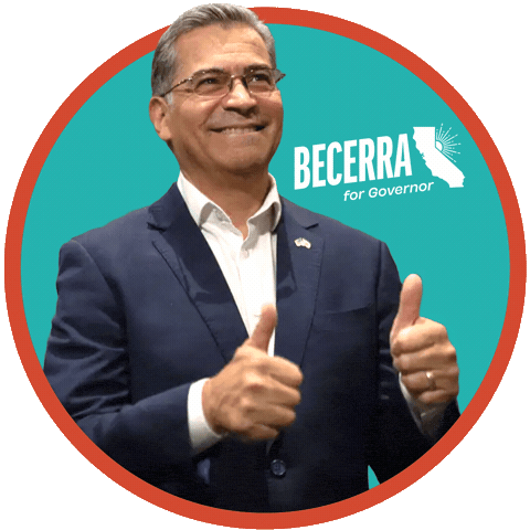 Democratic Party Vote Sticker by Xavier Becerra