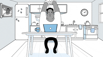 Work From Home Animation GIF by ListenMiCaribbean