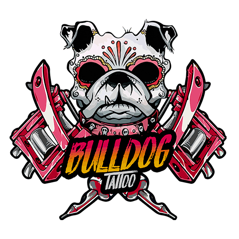 Bulldog Tattoo Sticker