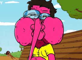 Pink Man Eating GIF by PFINNEY