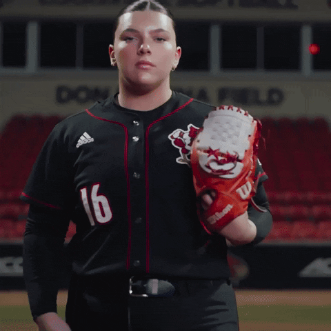 Softball Go Cards GIF by Louisville Cardinals