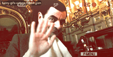 mr bean hello GIF