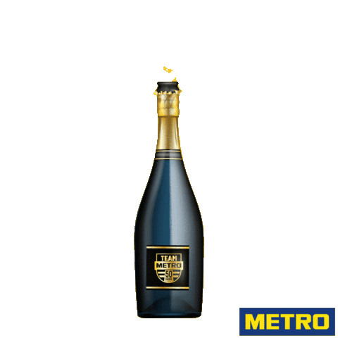Champagne Metro Sticker by METRO_Oesterreich