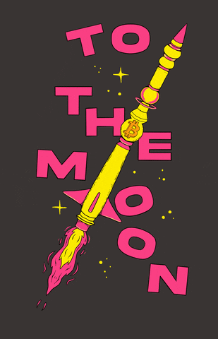 To The Moon Space GIF by Major Tom