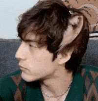 Smirk Cat Ears GIF