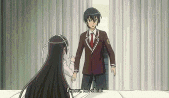 Anime gif. Girl on a hospital bed pulls a sheet over her head and tells a boy that they need to reserve their strength since it's cold. She throws her clothes at the boy, who yells, "hey, Shirayuki? Why are you taking your clothes off?" She responds, "People warm each other with their naked bodies when stranded on a snowy mountain!" He yells that they aren't on a snowy mountain, and then a chain catches around the boy's wrist from under the sheet.