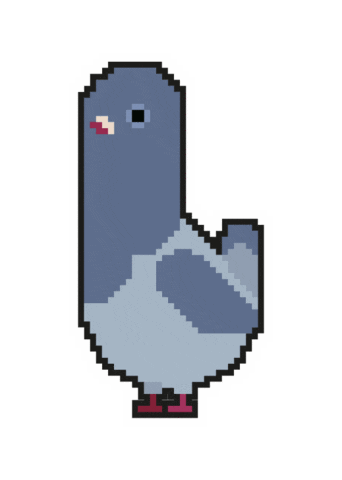 Pixel Bird Sticker by lockvogel
