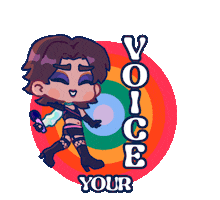 Raise Your Voice Pride Sticker by Polygonal Mind