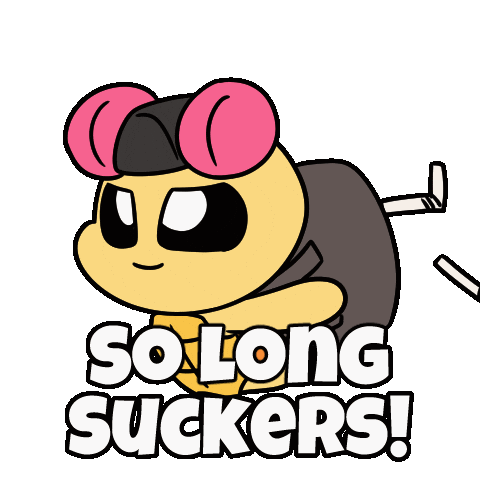 See Ya Suckers Sticker by Christophers Genie
