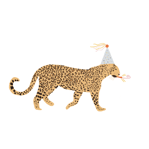 Party Leopard GIF