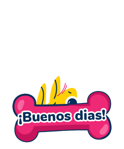 Dog Buenos Dias Sticker by Doggiapp