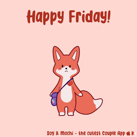 Its Friday Wave GIF by SoyandMochi