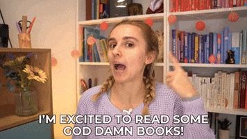 Excited Books GIF by HannahWitton
