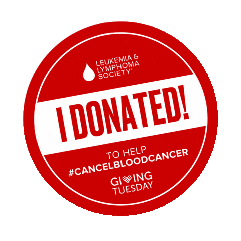 Cancer I Donated Sticker by LLS (Leukemia & Lymphoma Society)