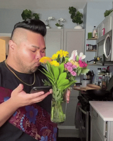 Flowers Smelling GIF