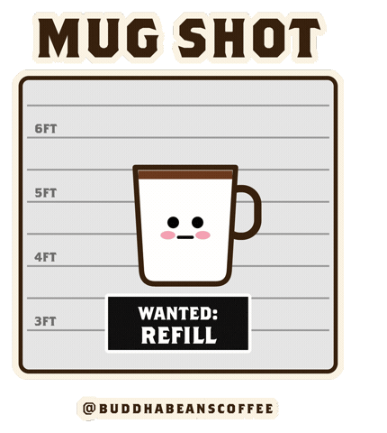 Coffee Mug Wake And Bake Sticker by buddhabeanscoffee