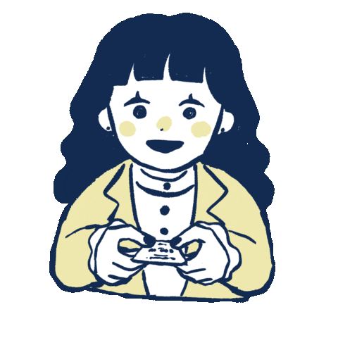 Girl Working Sticker