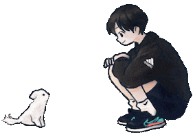 Puppy Waiting Sticker