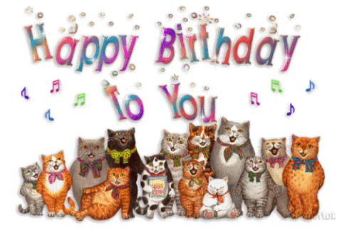 Cat's Birthday GIFs - 40 Animated Images For Free | USAGIF.com