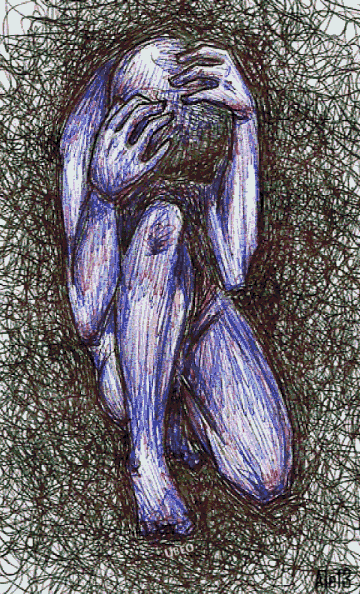 art sad dark depression fear GIF