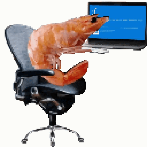 Shrimp Laptop GIF