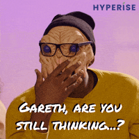 Thinking Pondering GIF by Hyperise - Personalization Toolkit for B2B Marketers