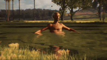 Thatha Swimming GIF