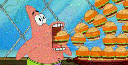 hungry burger GIF by SpongeBob SquarePants - hungry burger GIF by SpongeBob SquarePants