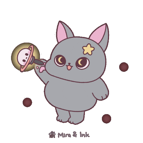 Cat Fun Sticker by Mira & Ink