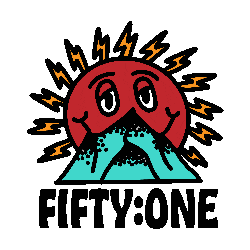 Sun Sticker by 50to01