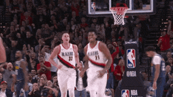 High Five Trail Blazers GIF by NBA
