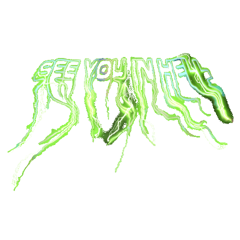 Glow See You In Hell Sticker by Chymes